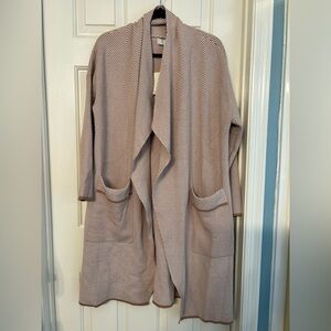 Love by design cardigan topper Tan/cream striped size 1X